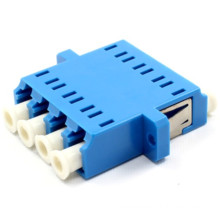 LC Singlemode Blue Quad Integrated Fiber Optical Adapter with Flange